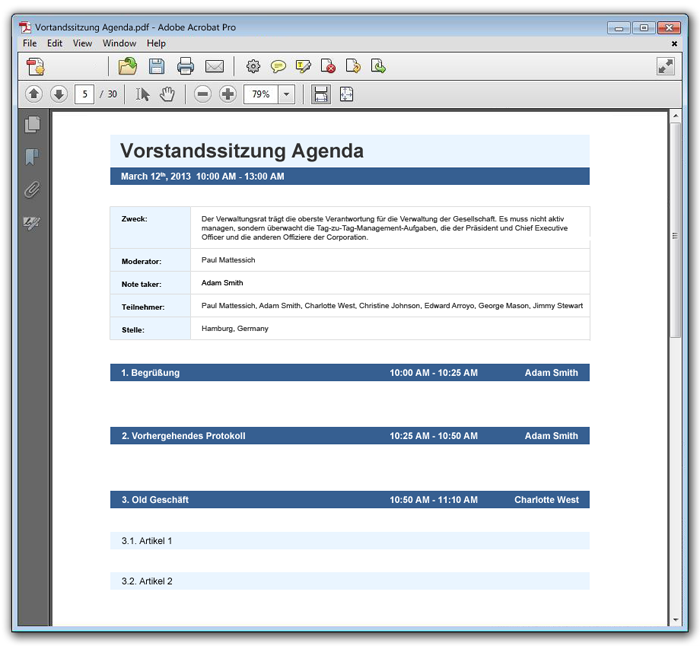 Meeting Protokoll Schreiben